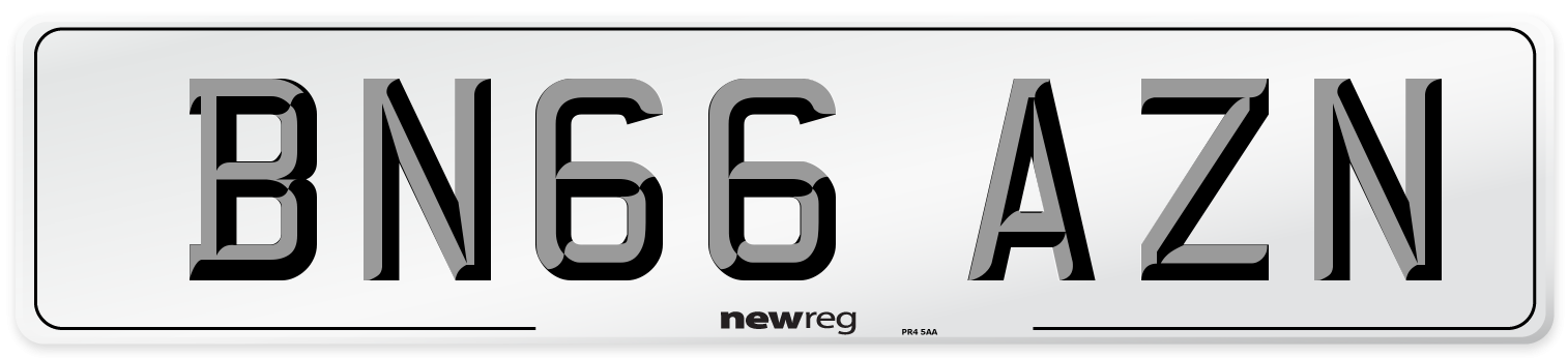 BN66 AZN Number Plate from New Reg